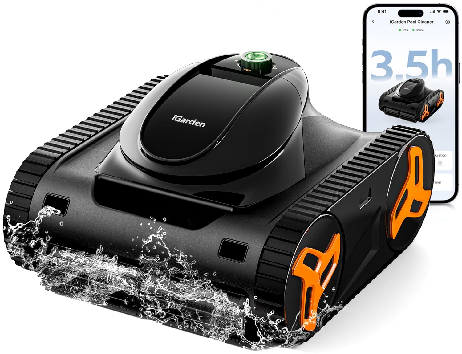 Smart Garden Usa - Robotic Pool Cleaner KN Series, 210-Min