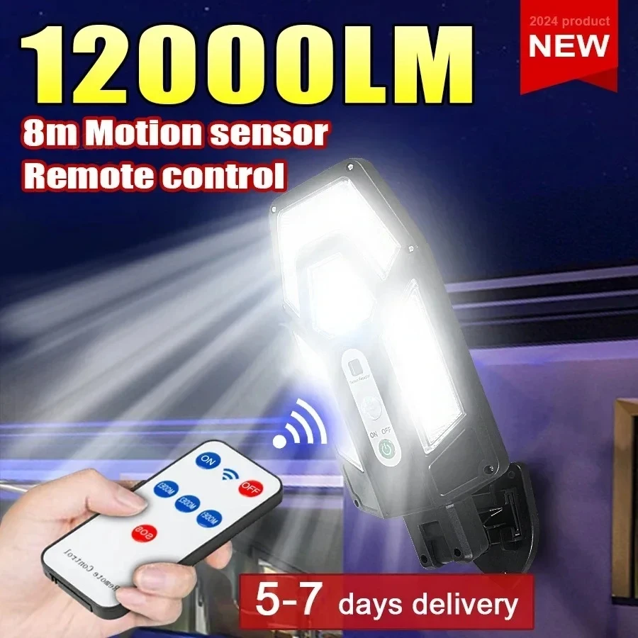 Smart Garden Lighting System - 12000LM Powerful Solar Wall Lamp with