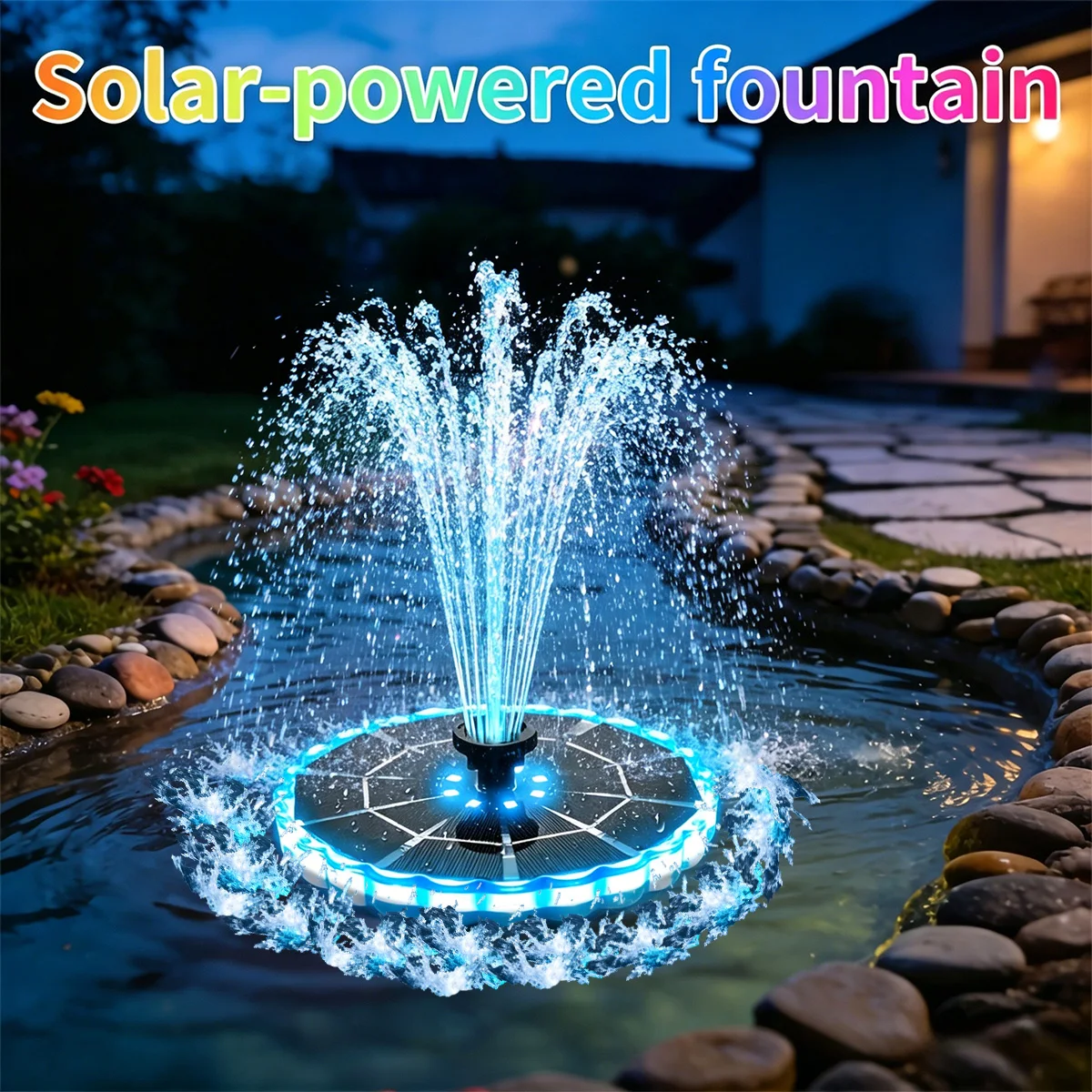 Smart Garden Lighting System - 3.5W Outdoor Solar Fountain for Garden