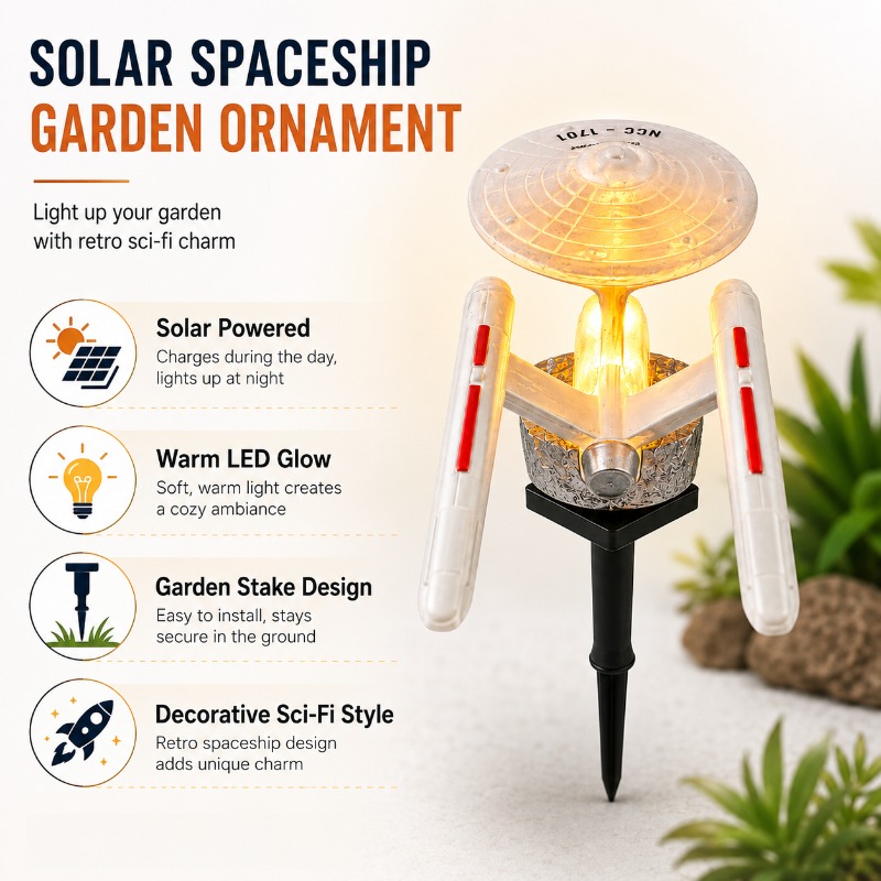 Star Trek USS Enterprise Solar - Smart Garden Lighting System recension och pris
