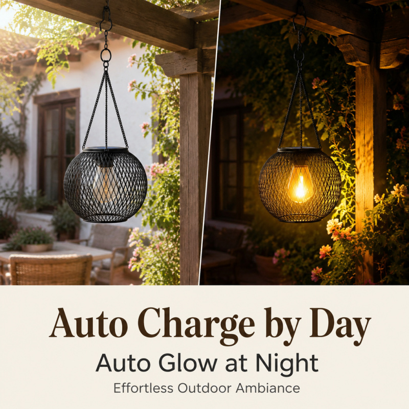 Solar Powered LED Hanging Floo - Smart Garden Lighting System recension och pris