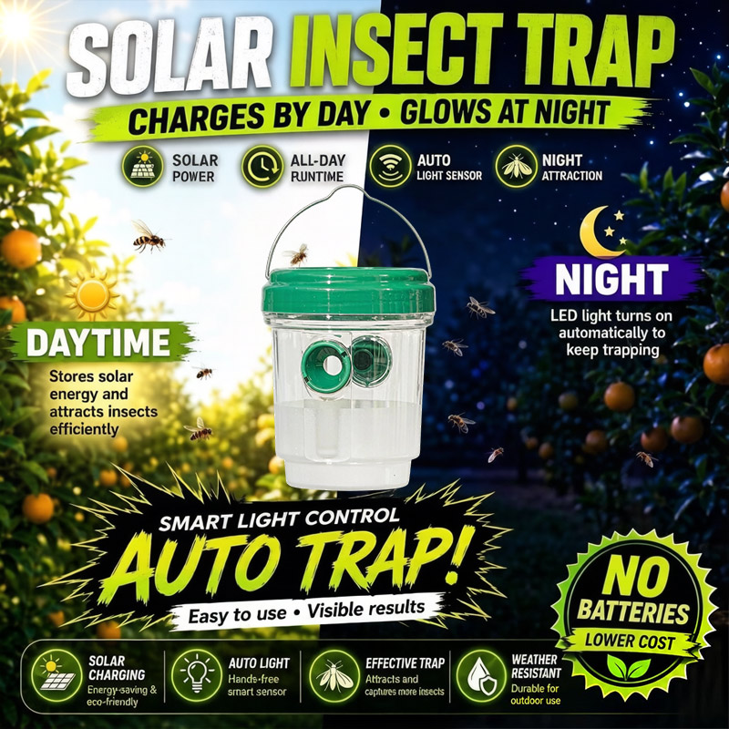 Solar Powered Fruit Fly Traps  - Smart Garden Lighting System recension och pris