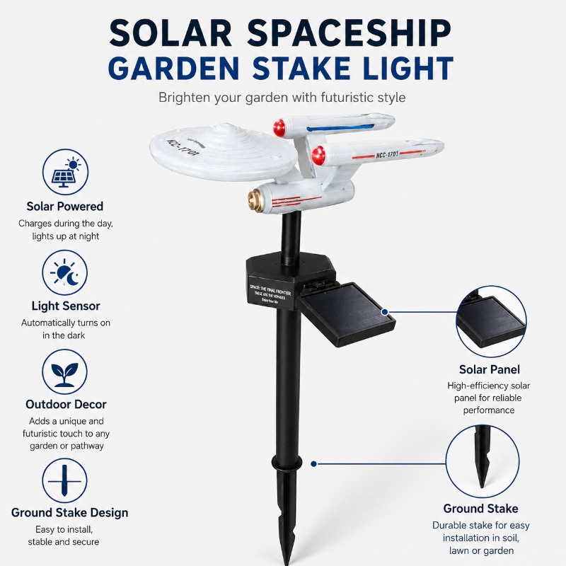 Star Trek USS Enterprise Solar - Smart Garden Lighting System recension och pris