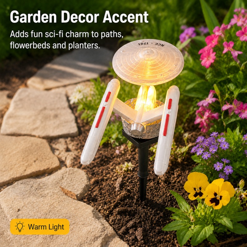 Star Trek USS Enterprise Solar - Smart Garden Lighting System recension och pris