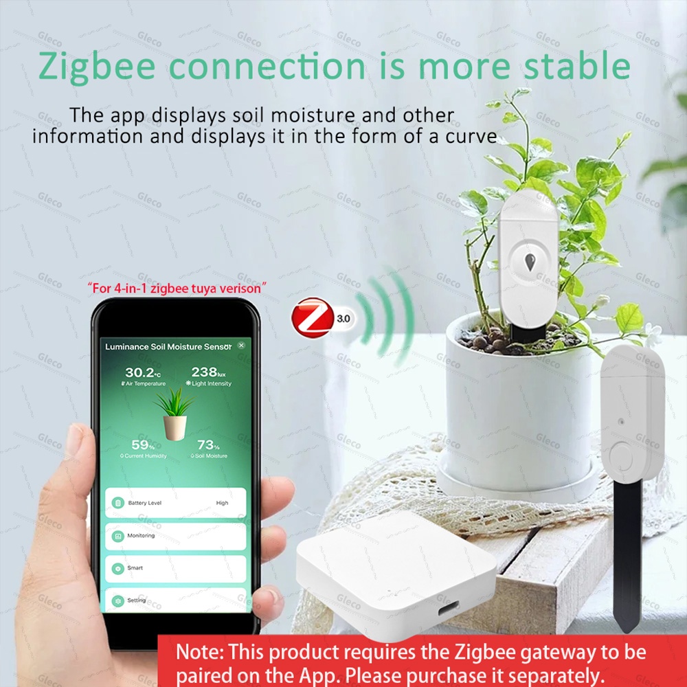 Zigbee Soil Moisture Sensor Me - Smart Soil Sensor recension och pris