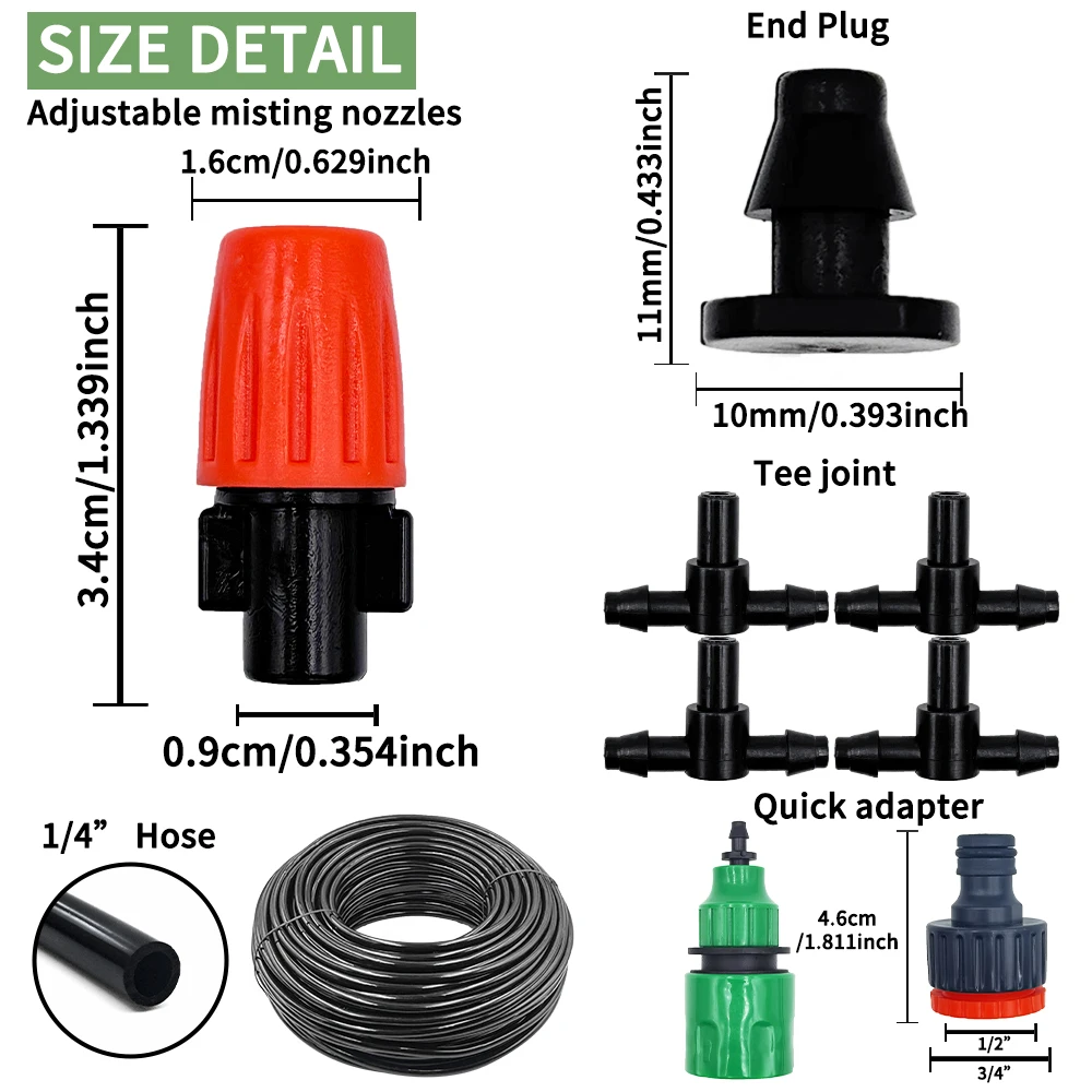Fog Nozzles Irrigation Kit 5M- - Smart Garden Project recension och pris
