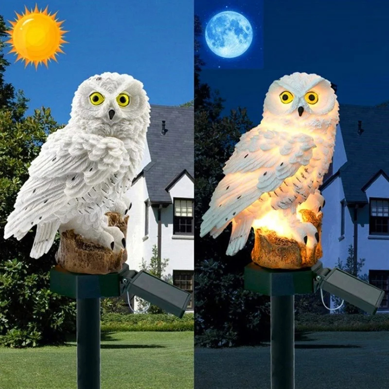 Solar Owl Statue Garden Light  - Smart Garden Lighting System recension och pris