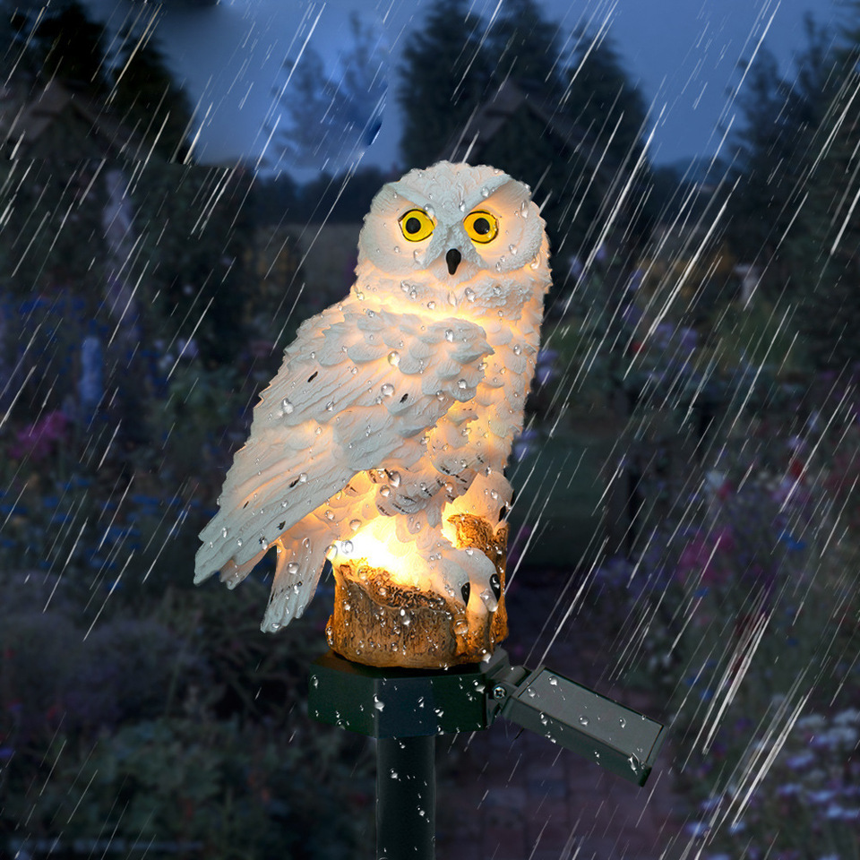 Solar Owl Statue Garden Light  - Smart Garden Lighting System recension och pris
